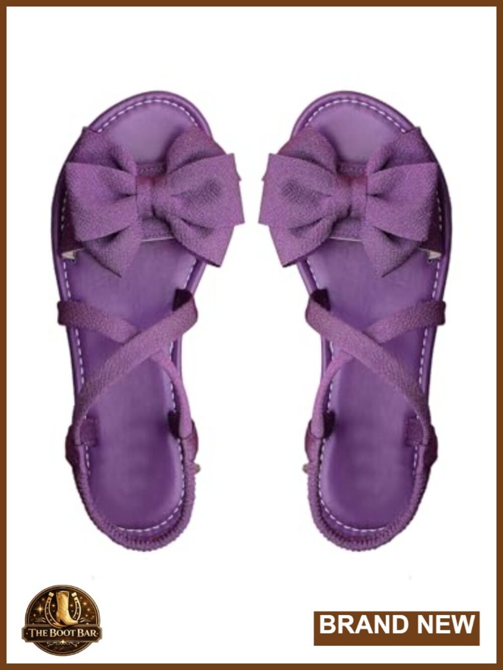 Faux Leather Bowknot Criss Cross Peep Toe Flat Sandals - Summer Shoes